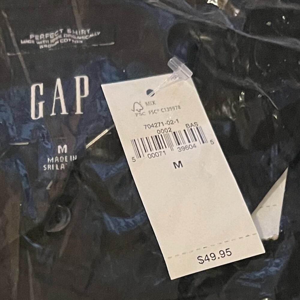 GAP Organic Cotton Button Down PERFECT SHIRT Shir… - image 4